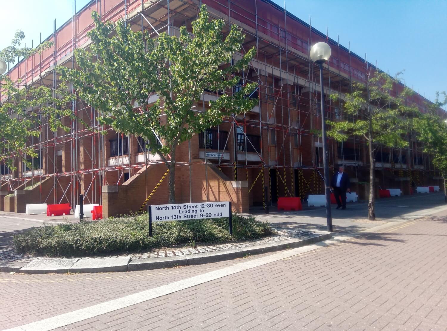 Windows replacement scaffold Milton Keynes Central